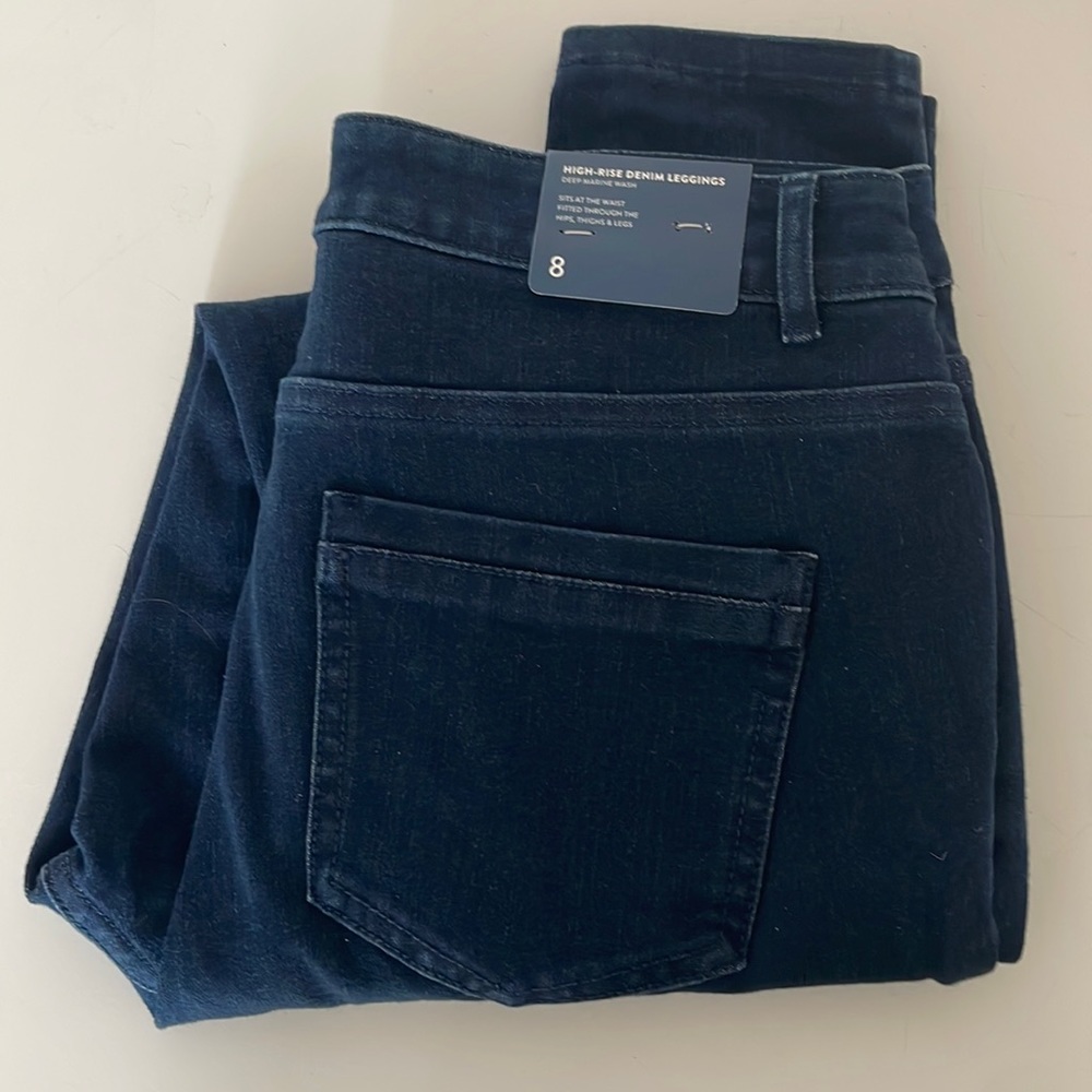 J. Jill dark blue skinny jeans. Size 8. New with tags.